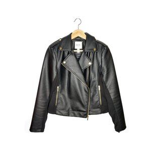 Limited Edition Rachel Hollis Faux Leather Moto Jacket Size 8